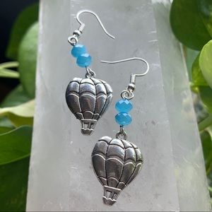🌸2 for $24🌸 Blue Hot Air Balloon Charm Earrings